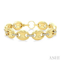 Aeris Gold Bold Mariner Link Diamond Fashion Bracelet