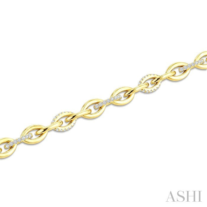 Marquise Shape Open Link Diamond Bracelet