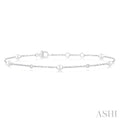 Pearl & Diamond Station Chain Bracelet