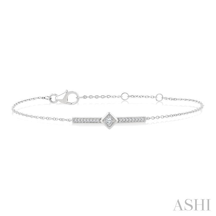Bar Diamond Fashion Chain Bracelet