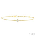 Clover Bezel Petite Diamond Fashion Chain Bracelet