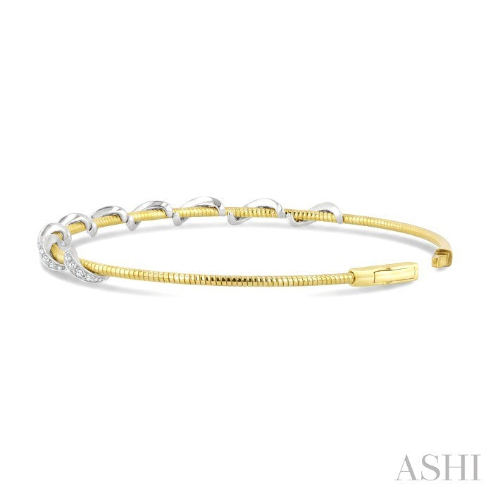 Twisted Diamond Flex Bangle