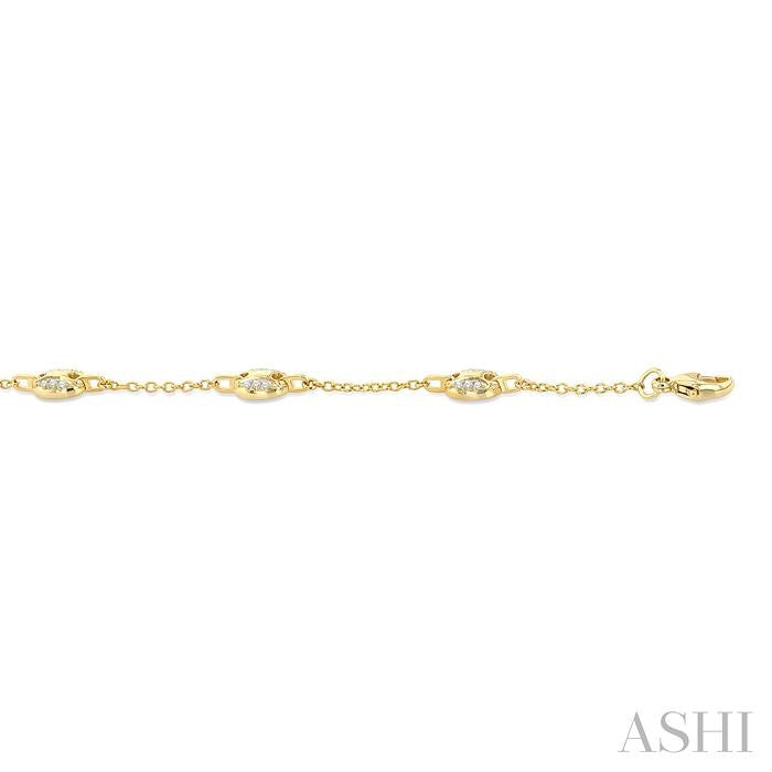 Mariner Link Diamond Station Chain Bracelet