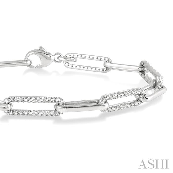 Paperclip Diamond Fashion Bracelet