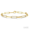 Paperclip Diamond Fashion Bracelet