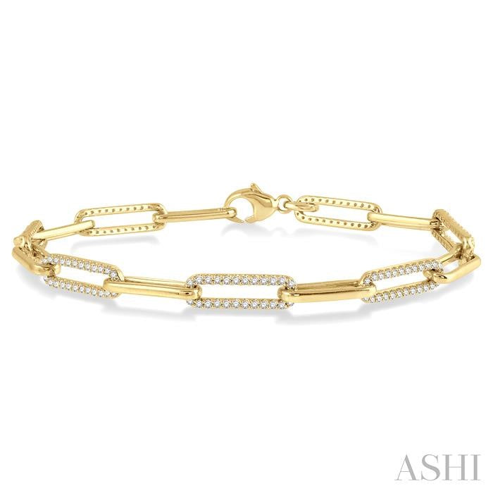 Paperclip Diamond Fashion Bracelet