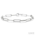 Paperclip Diamond Fashion Bracelet