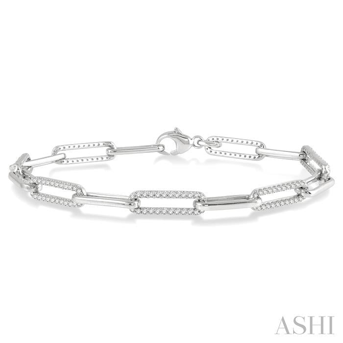 Paperclip Diamond Fashion Bracelet