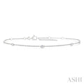 Round Shape Diamond Station Chain Bracelet