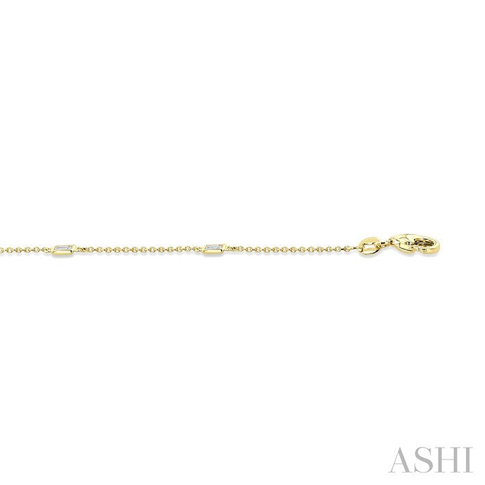 Rectangle Shape Station Diamond Chain Bracelet