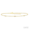Rectangle Shape Station Diamond Chain Bracelet
