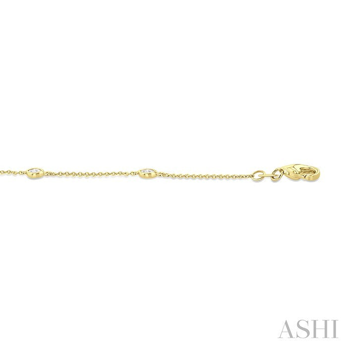 Marquise Shape Diamond Station Chain Bracelet