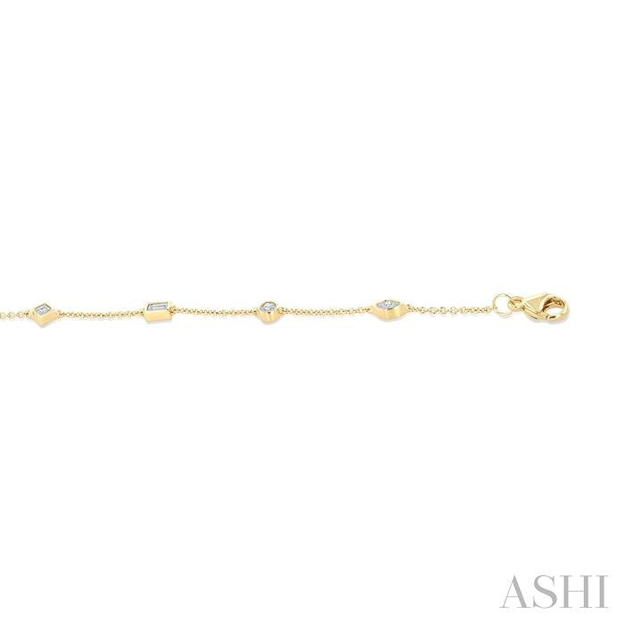Bezel Set Diamond Fashion Chain Bracelet