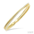 Dual Row Diamond Fashion Flex Bangle