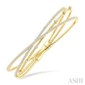 Triple Row Diamond Flex Bangle