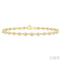 Bezel Set Diamond Station Bracelet
