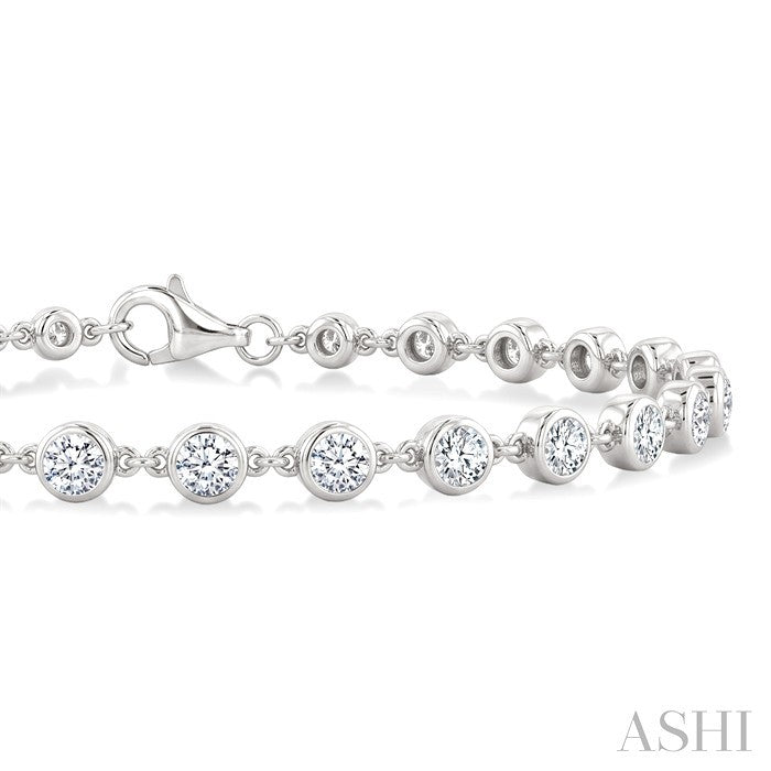 Bezel Set Diamond Station Bracelet