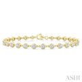 Bezel Set Diamond Station Bracelet