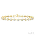 Bezel Set Diamond Station Bracelet