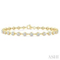 Bezel Set Diamond Station Bracelet