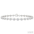 Bezel Set Diamond Station Bracelet