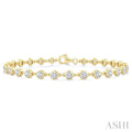 Bezel Set Diamond Station Bracelet