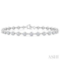 Bezel Set Diamond Station Bracelet
