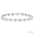 Bezel Set Diamond Station Bracelet