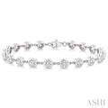 Bezel Set Diamond Station Bracelet