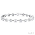 Bezel Set Diamond Station Bracelet