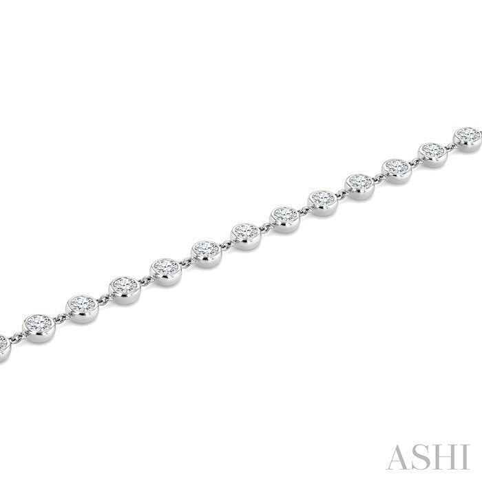 Bezel Set Diamond Station Bracelet