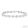 Bezel Set Diamond Station Bracelet