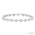 Bezel Set Diamond Station Bracelet