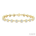 Bezel Set Diamond Station Bracelet