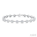 Bezel Set Diamond Station Bracelet