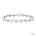 Bezel Set Diamond Station Bracelet