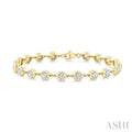 Bezel Set Diamond Station Bracelet