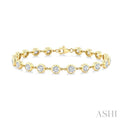 Bezel Set Diamond Station Bracelet