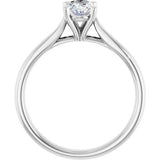 14K White Gold 3/4 CTW Lab-Grown Diamond Engagement Ring