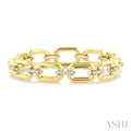Aeris Gold Rectangular Shape Link Diamond Fashion Bracelet