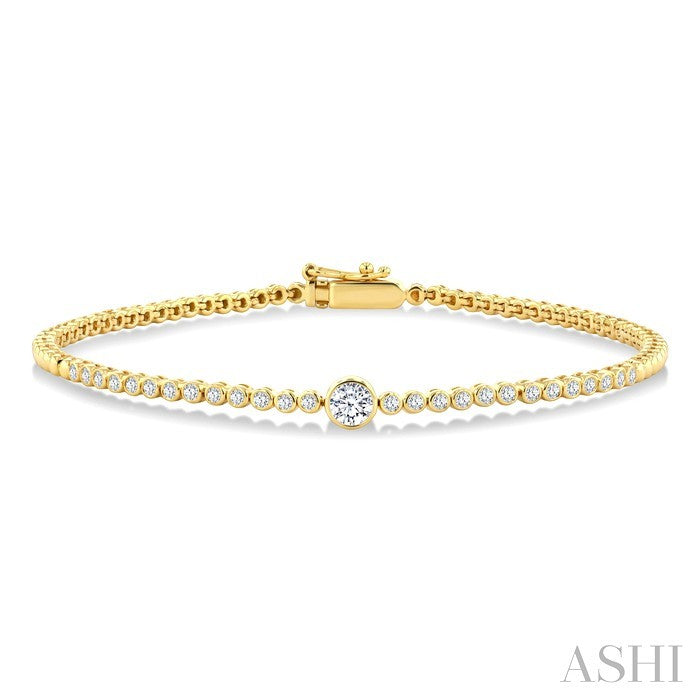 Luna Bezel Round Diamond Fashion Bracelet