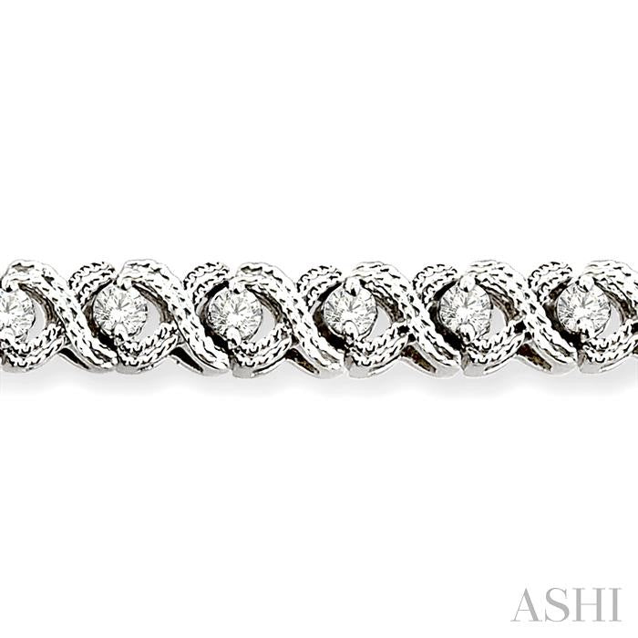 'X' Shape Diamond Bracelet