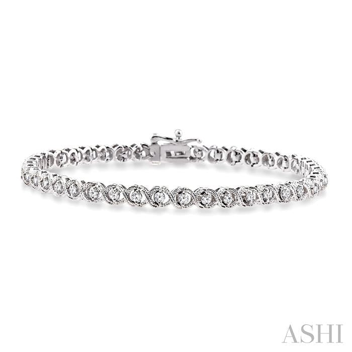 'X' Shape Diamond Bracelet
