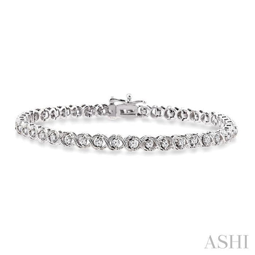 'X' Shape Diamond Bracelet