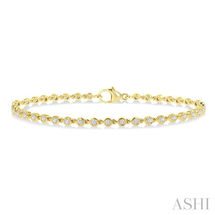Bezel Set Diamond Tennis Bracelet