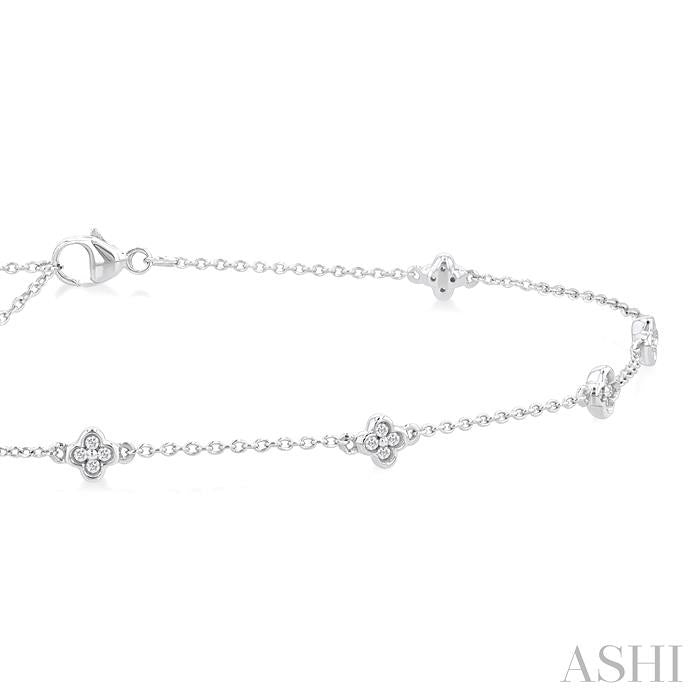 Clover Diamond Station Chain Anklet