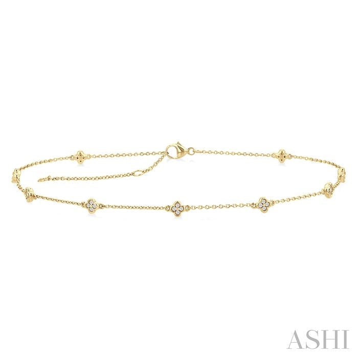 Clover Diamond Station Chain Anklet
