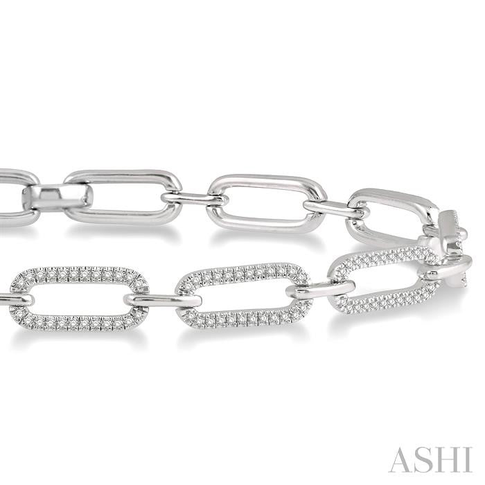 Paperclip Diamond Fashion Bracelet