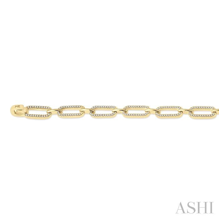Paperclip Diamond Fashion Bracelet