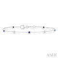 Alternate Gemstone & Diamond Station Chain Bracelet